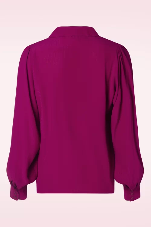 King Louie Marisa Allegra blouse in fuchsiaroze