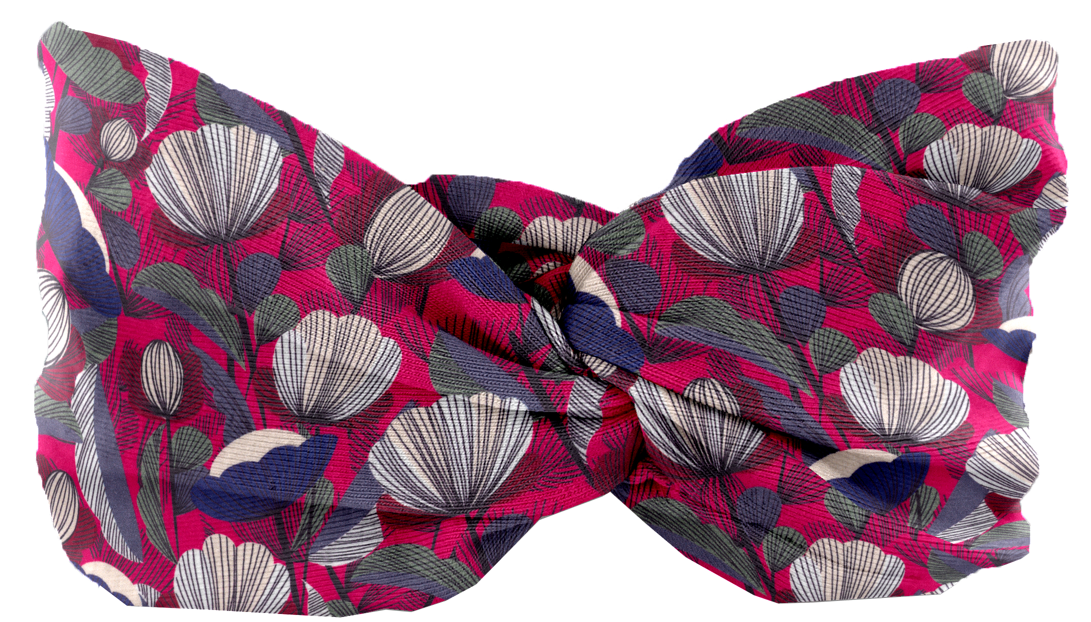 Bandeau Jersey Croisé Enfant Pavot Fuchsia