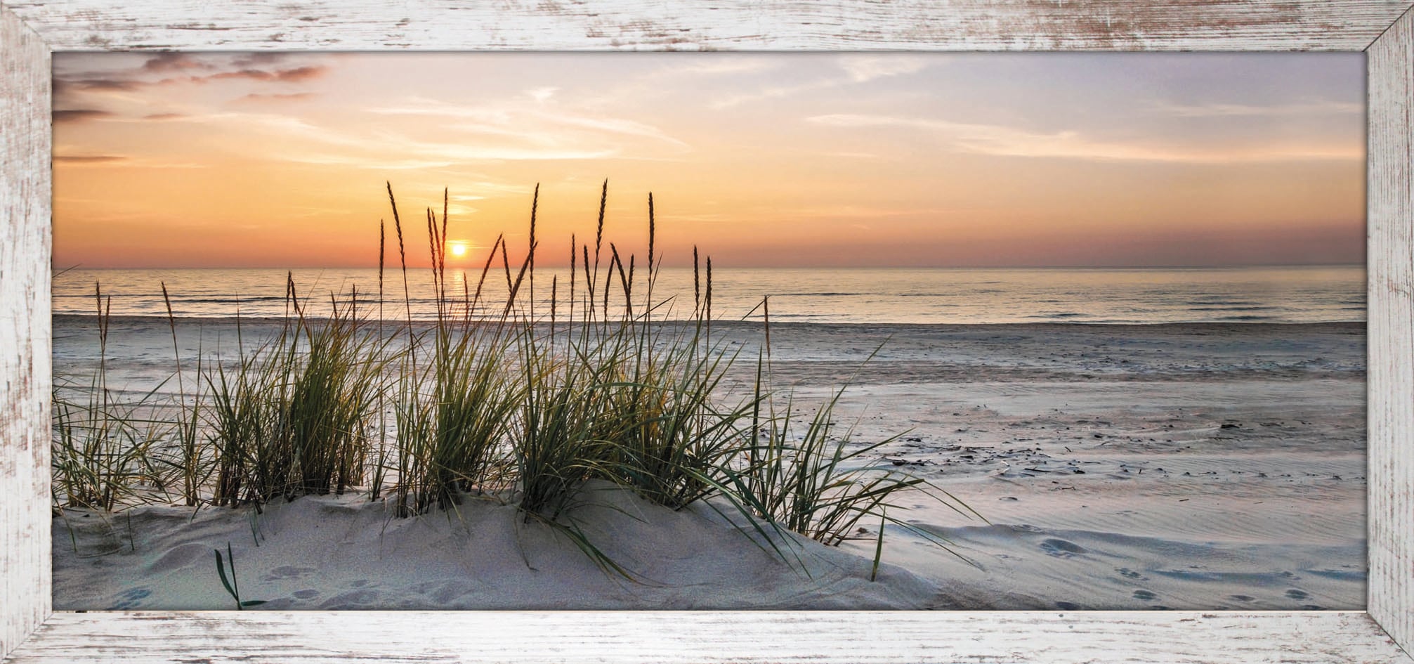 Bönninghoff Bild mit Rahmen »Strand, Sonnenuntergang« 1 Stk. tlg.