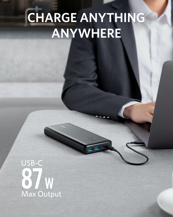 Anker - Power Bank - PowerCore III Elite 25600mAh, 87W - Sort