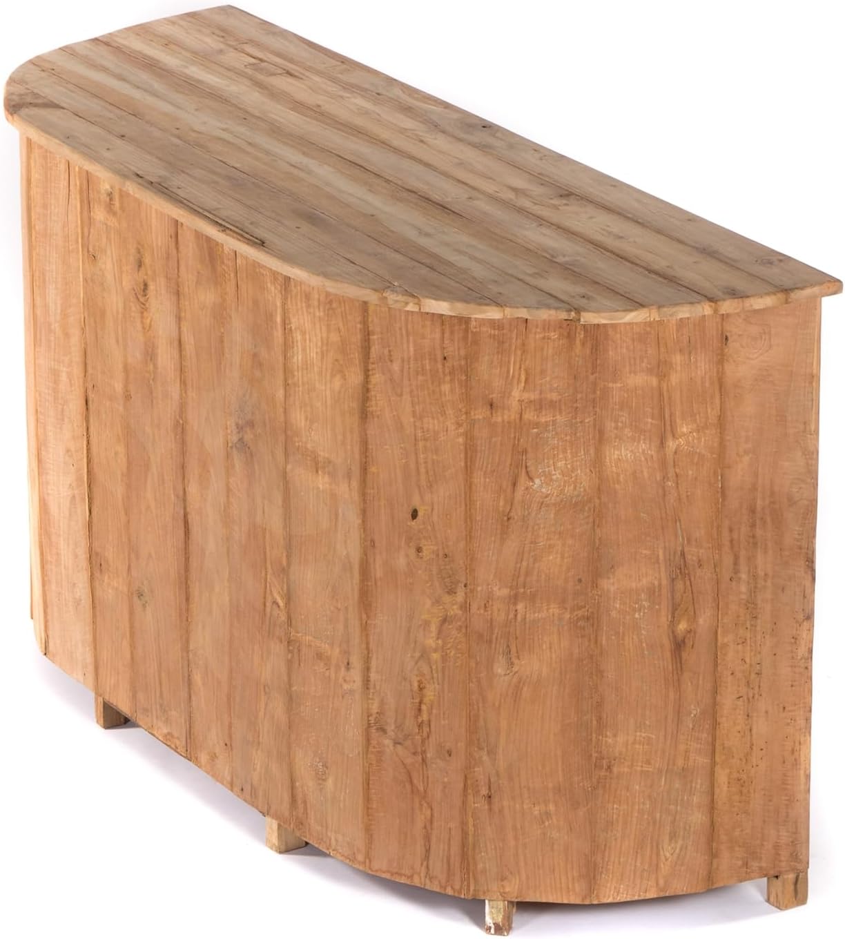 BARSCHRANK Circulo | Massivholz, 180x100 cm | Abgerundete Holz Theke, Minibar, Verkaufstresen, Empfangstheke, Bartresen, runde Weintheke, Holzbar GG5297465