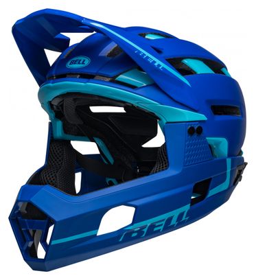 Casque avec Mentonnière Amovible Bell Super Air R Mips Bleu