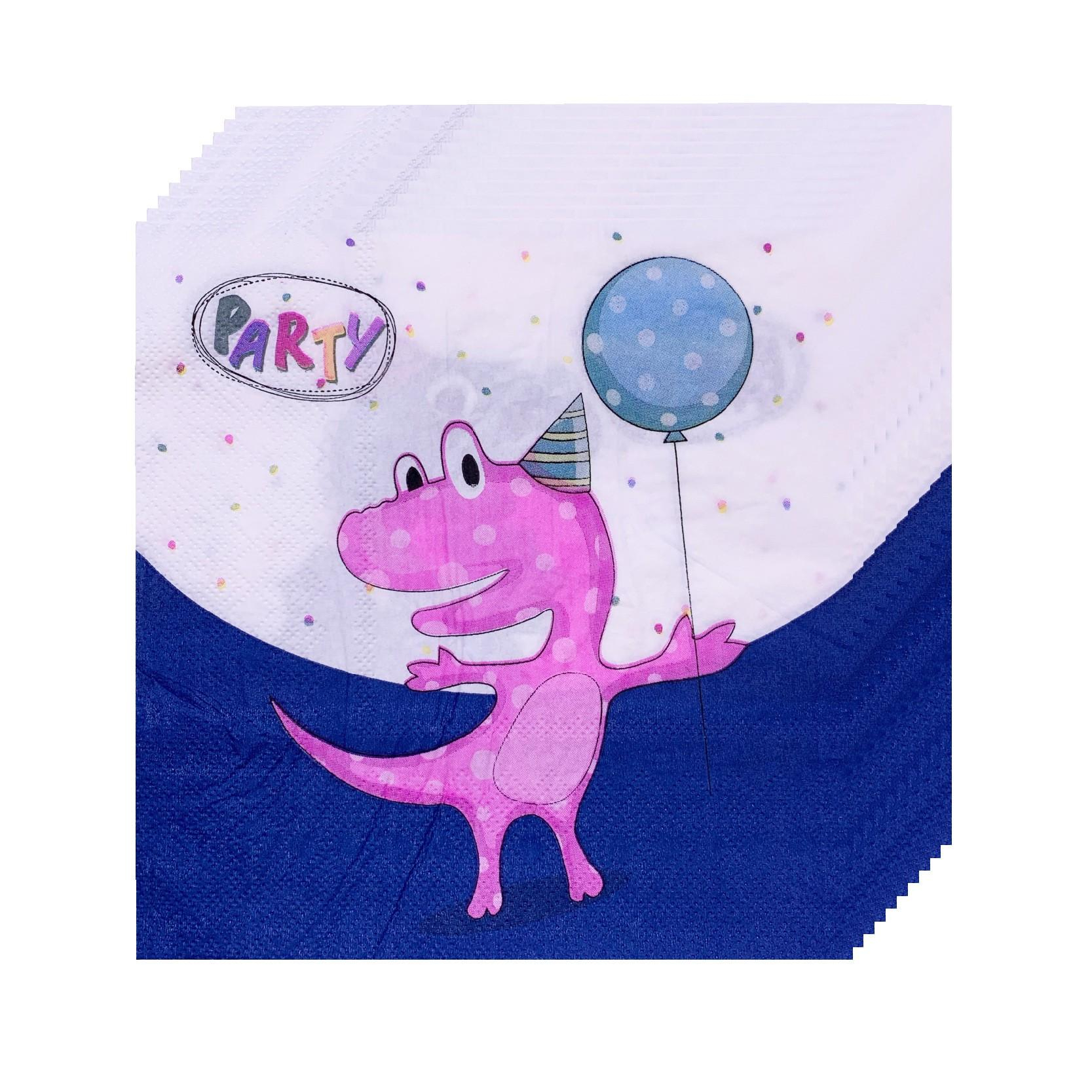 (16er Set) 33x33cm Einweg Servietten Kinder Party Tisch Dekoration - Dinosaurier