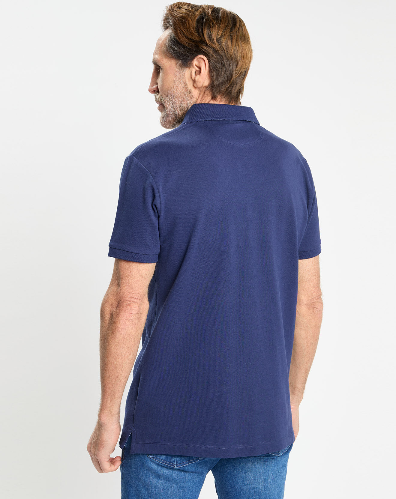 Hackett London Polo Regular Fit uni piqué bleu