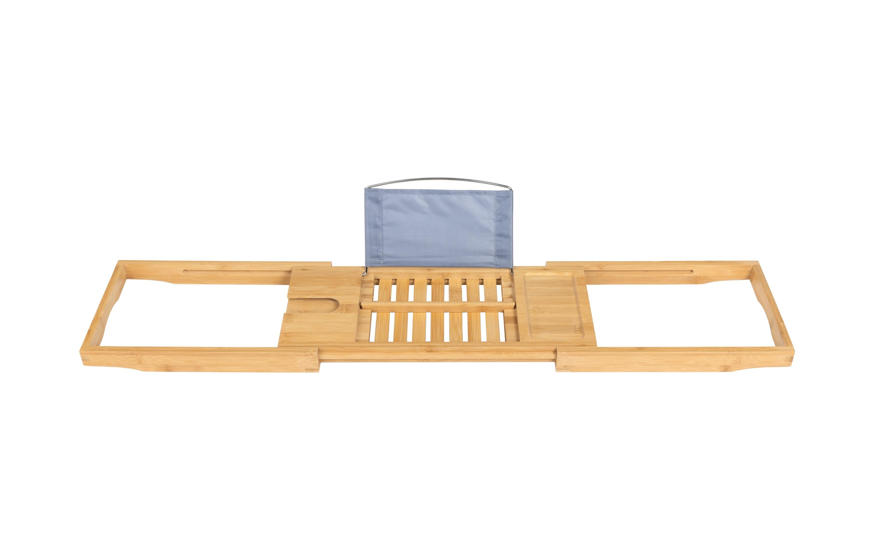 Badewannenablage Braun, BambusVerstellbarer Bad-Utensilienhalter