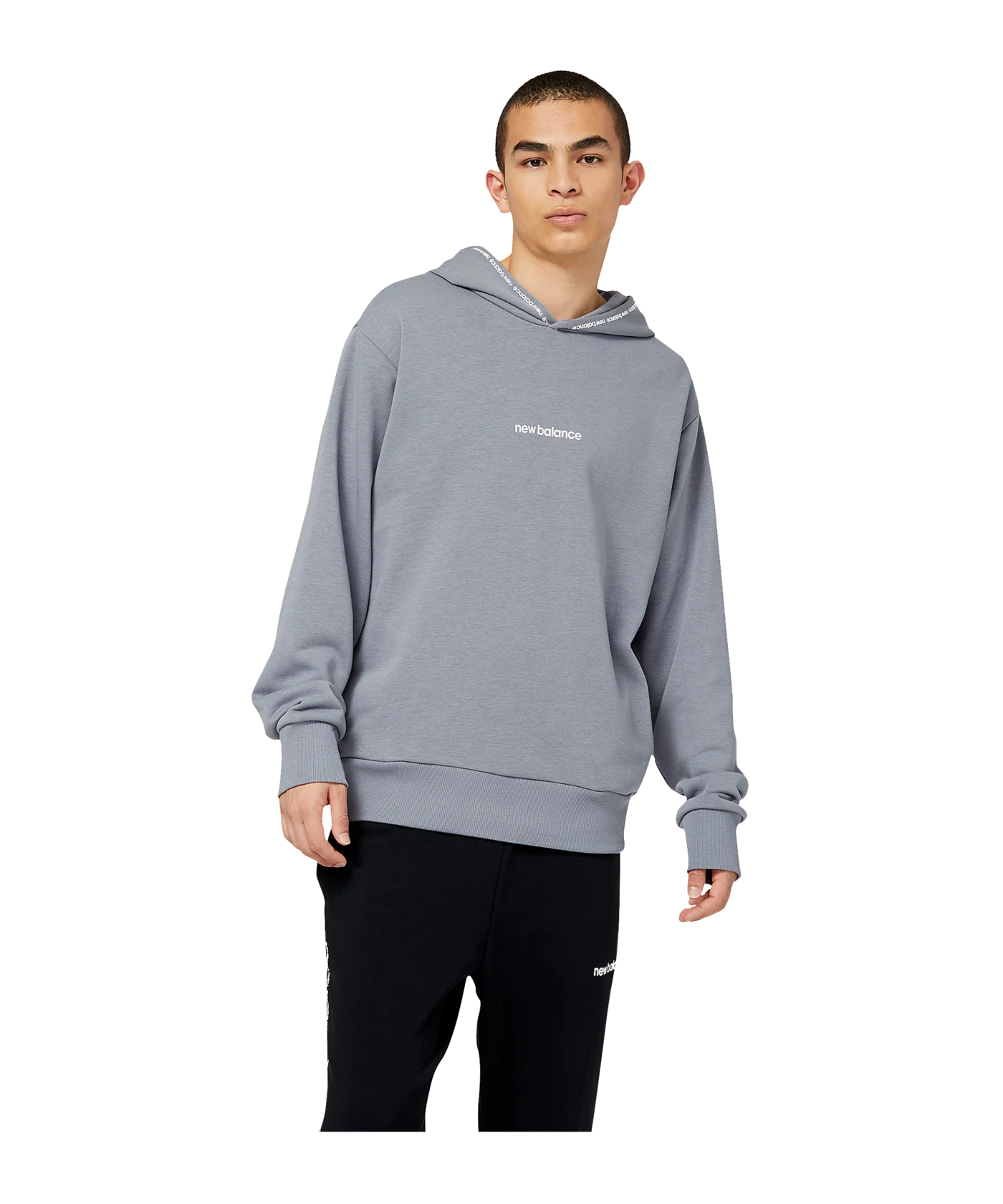 New Balance Essentials Fleece Hoody Grau FGNM