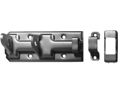 Veiligheidsgrendelslot met vlakke handgreep en lus, 100 x 40 mm, geel verzinkt