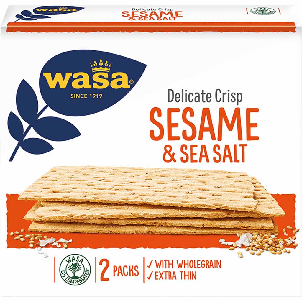 Wasa Delicate Crisp Sesam & Meersalz 190g MHD:31.5.25