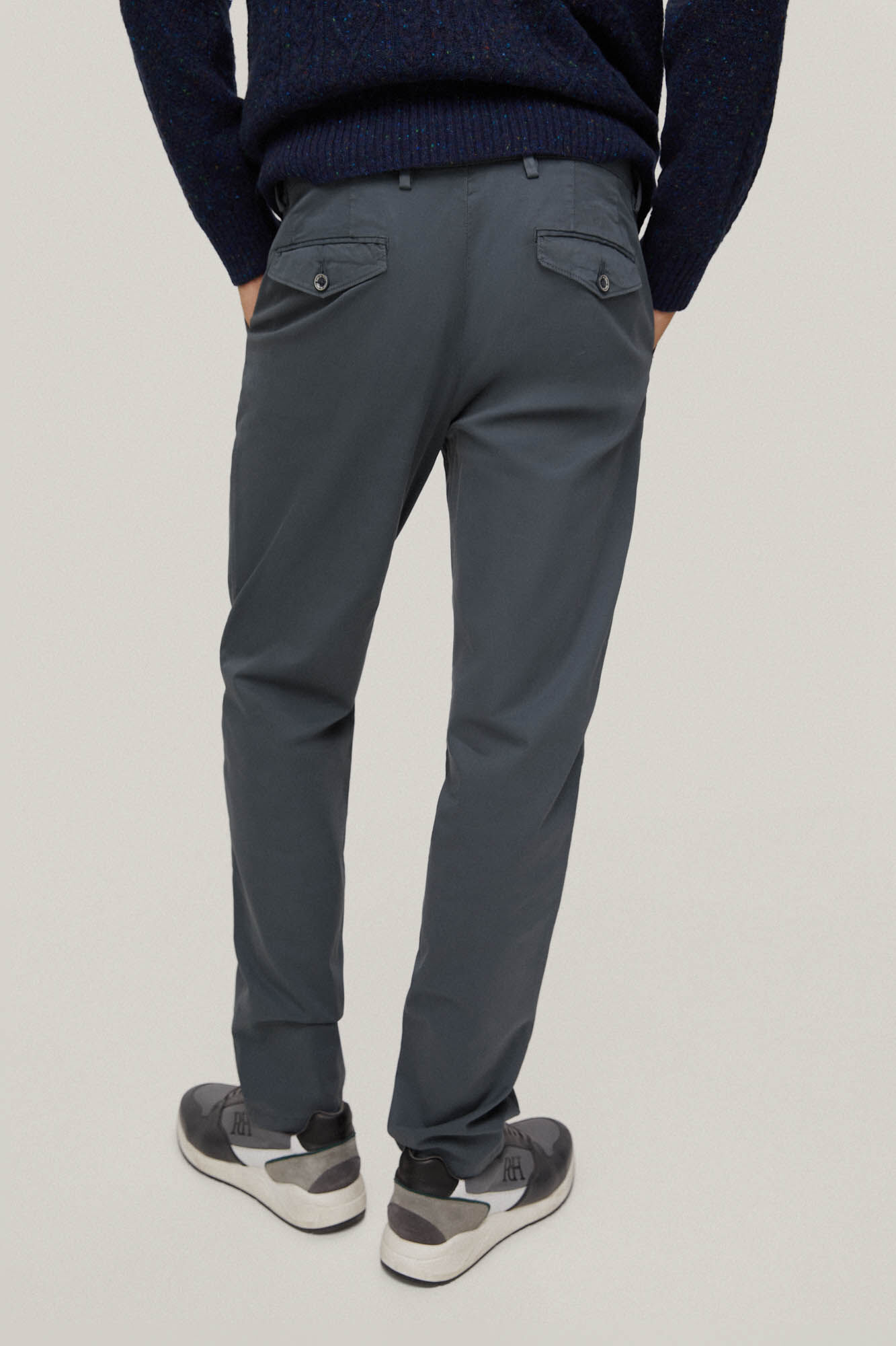 Calça chino Premium Flex Regular Fit - Cinza