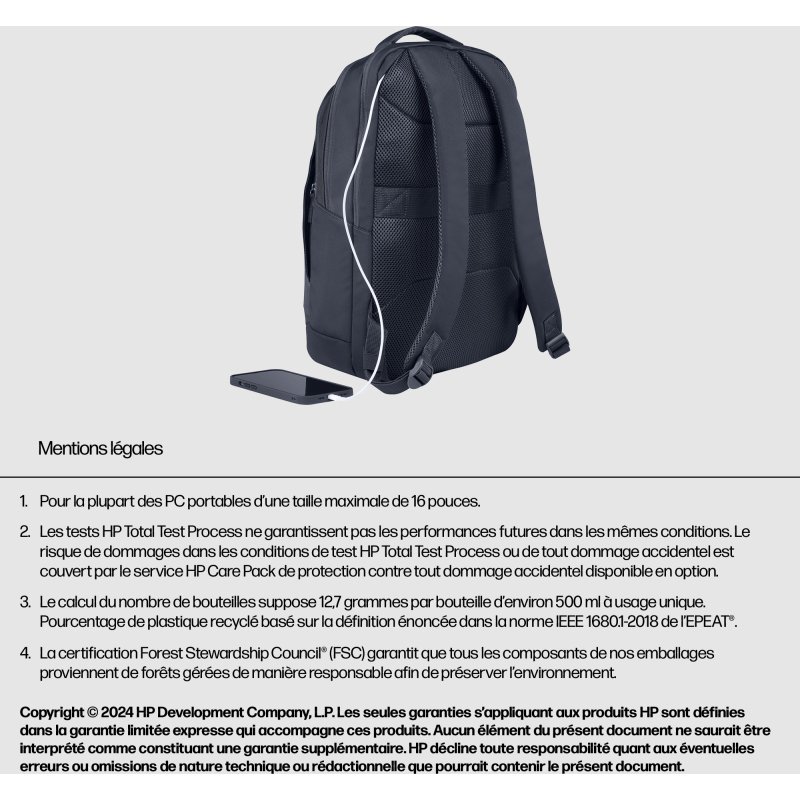 HP Sac à dos pour PC portable Everyday 16 pouces
