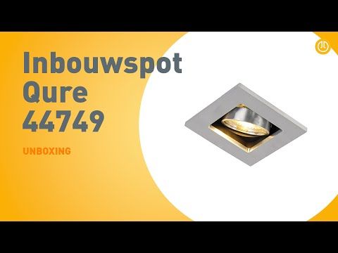 Moderne inbouwspot aluminium draai- en kantelbaar GU10 50mm - Qure