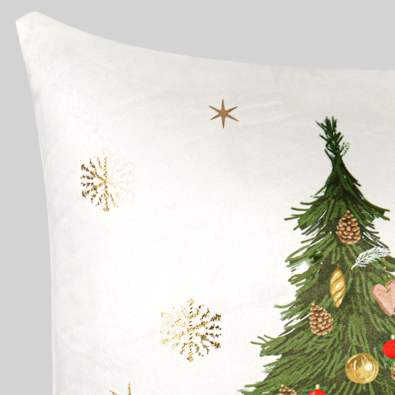 Coussin 'Père Noël' imprimé sapin