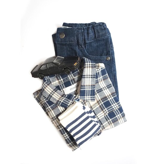 Bleu Château Pantalon effet denim   Blue Bike        de               Marèse
