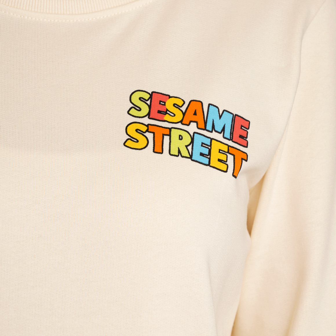 Gina Benotti Sesamstraße Sweatshirt mit Backprint cremeweiss