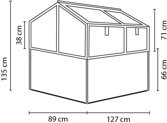 Vitavia - Gamma - Tuinkas - Met Polycarbonaat Beglazing - 1,05m²