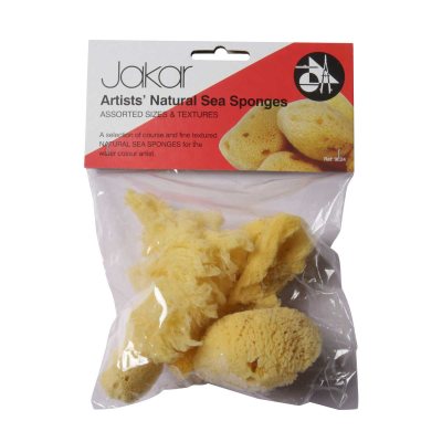 Jakar Natural Sea Sponge Variety Pack 4-6 Pieces