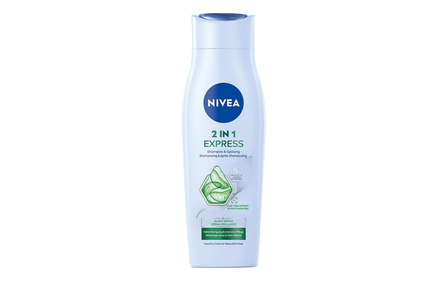Shampoo und Spülung 2in1 Express 250 mlShampoo und Spülung versorgt das Haar im Handumdrehen mit intensiver Pflege