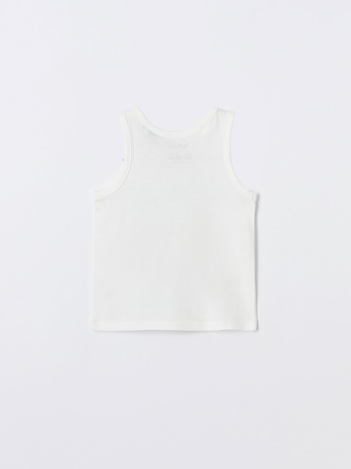 Conjunto de camiseta e bermuda da Pequena Sereia ©DS - Branco