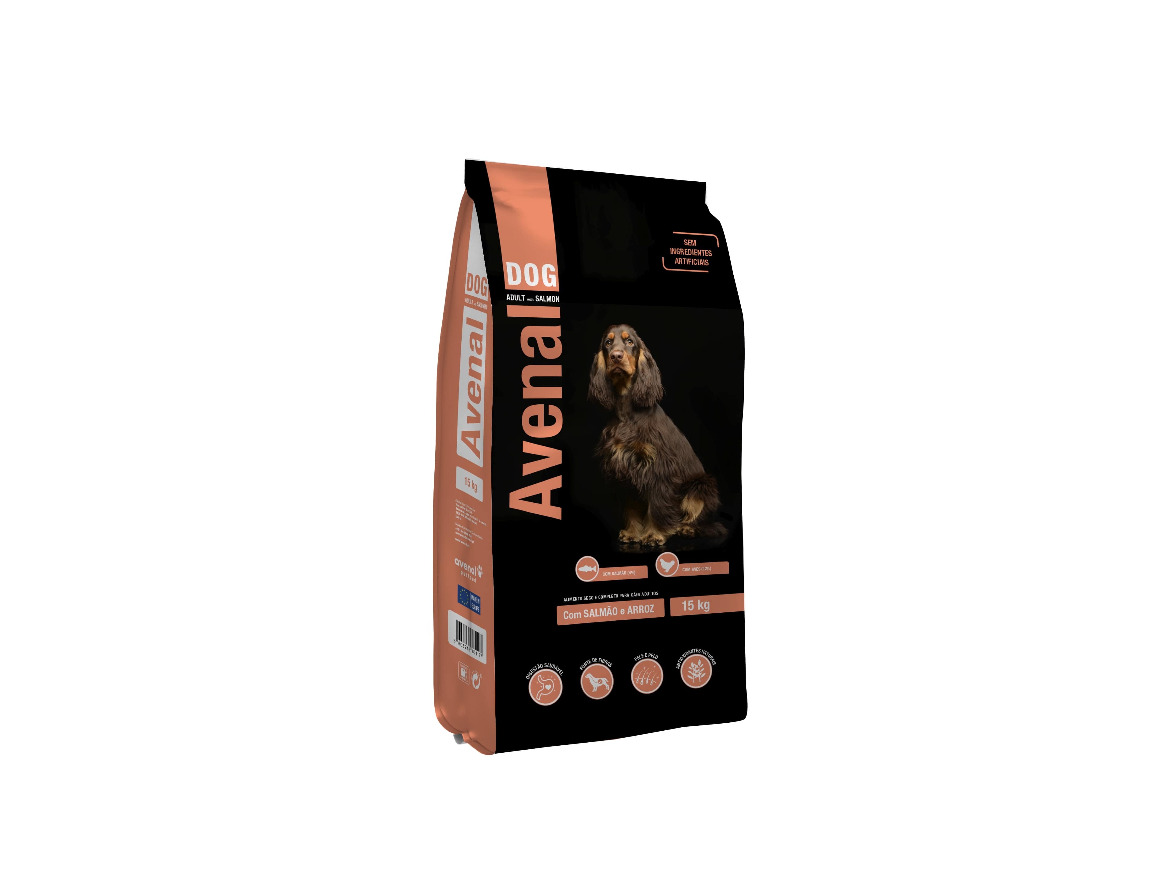 RAÇÃO PARA CÃO ADULTO AVENAL SALMÃO E ARROZ 15KG