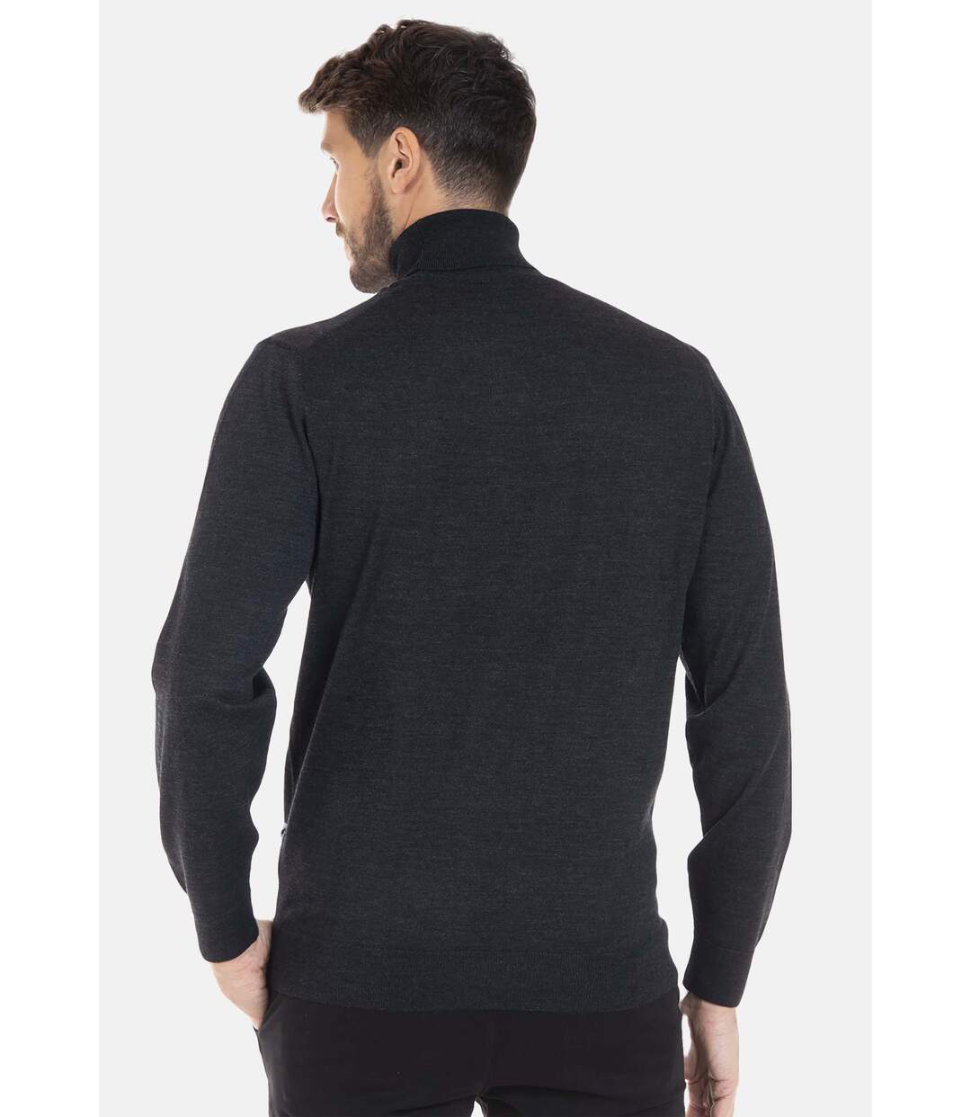 Pull manches longues col roulé laine LUPO