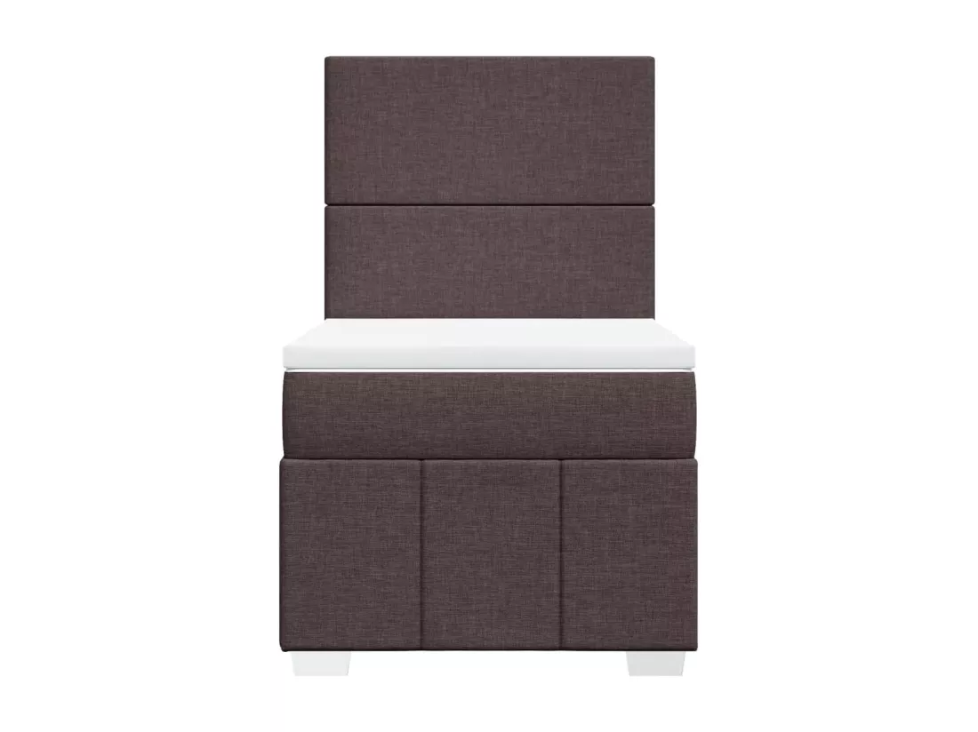 Sommier tapissier avec matelas Marron foncé 90x200 cm