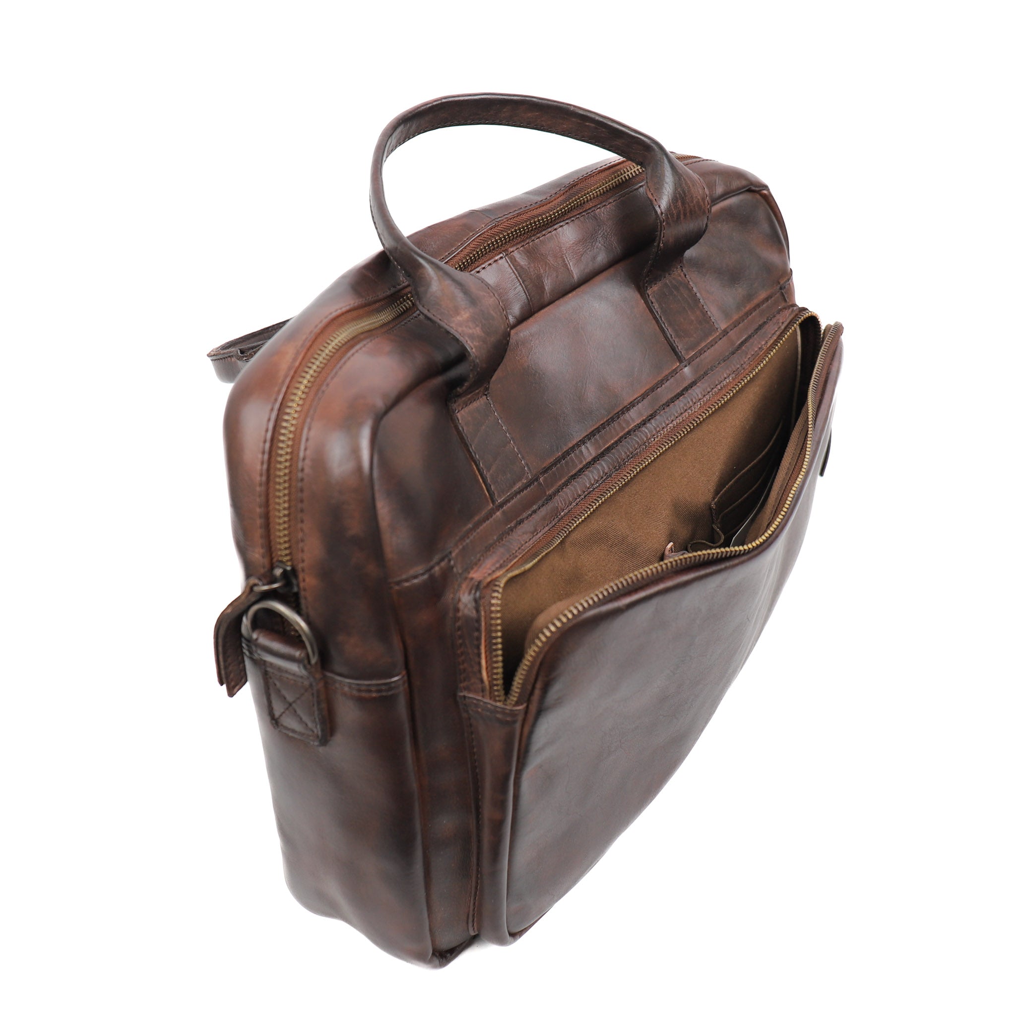 Laptoptas 'Hugo' donkerbruin - CL 32815 Donkerbruin