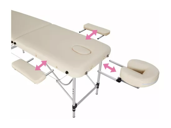 Table de massage Pliante aluminium beige 210 x 95 x 90 cm 2008133