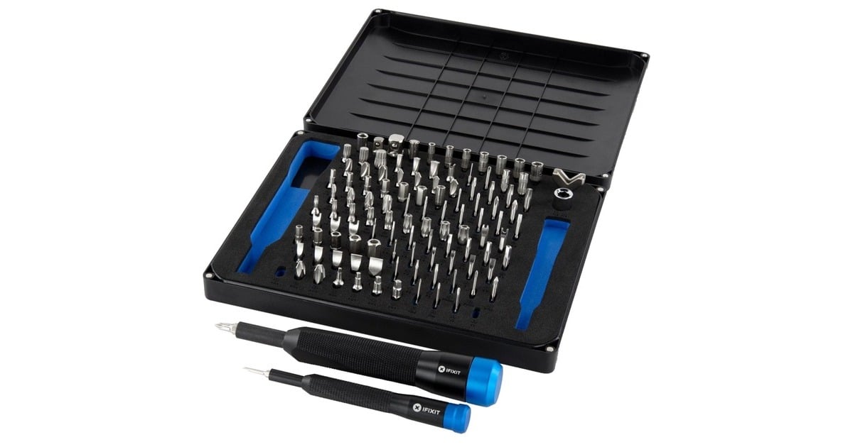 iFixitManta - 112 Bit Driver Kit bitset  (Zwart/blauw)