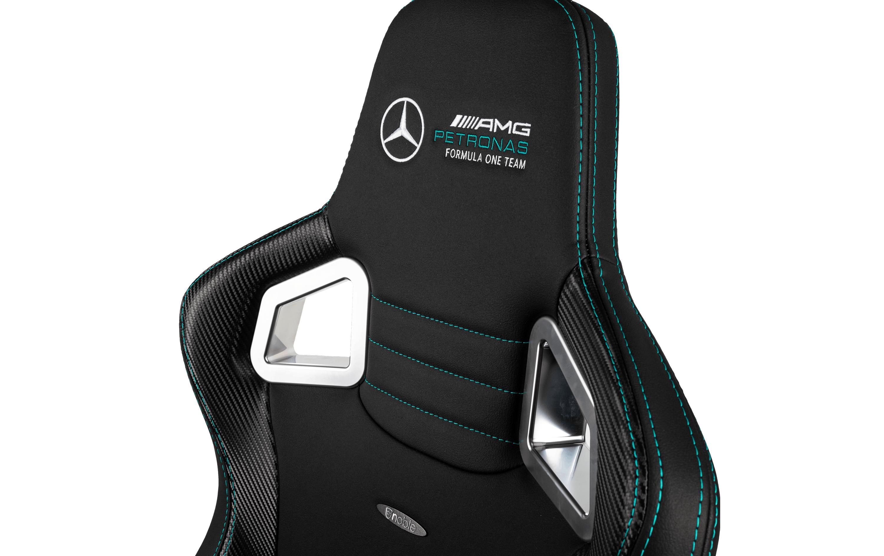 Gaming-Stuhl EPIC Mercedes 2021-AMG Petronas F1 Team Schwarz<br>Besonders bequemer Luxus-Computersessel, Mercedes-2021