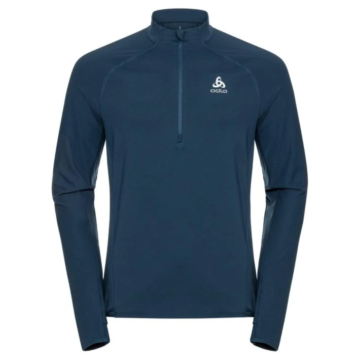 Odlo Herre Mellemlag Midlayer 1/2 zip Zeroweight Blå