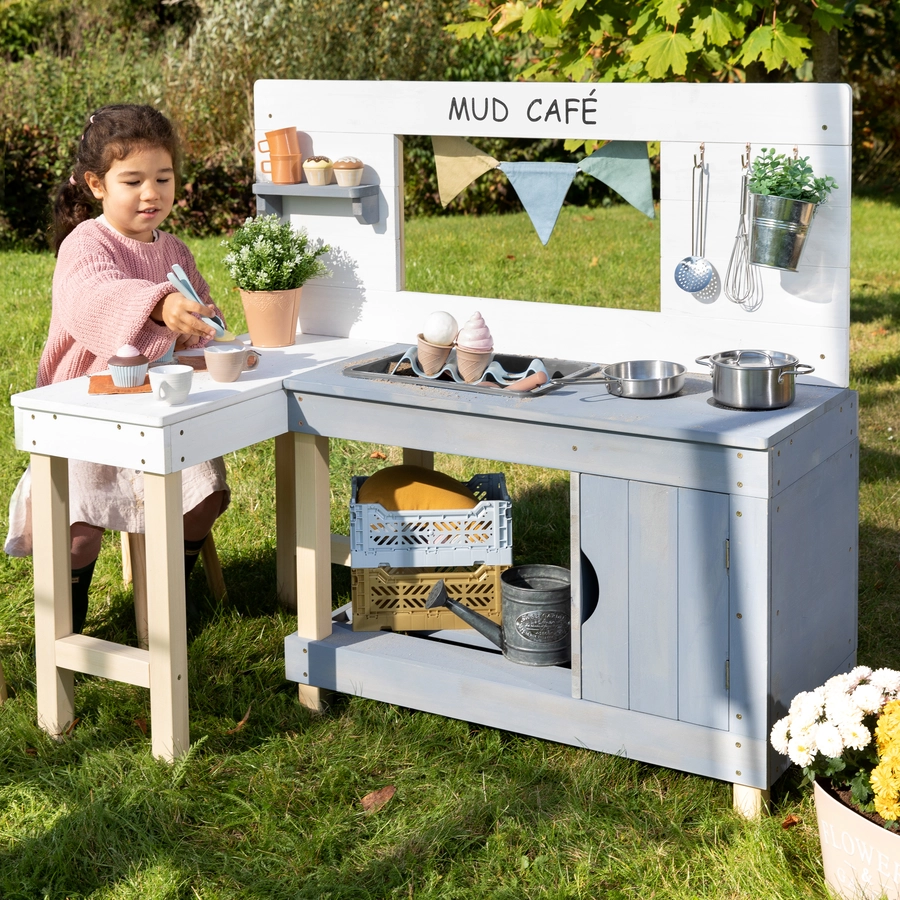 MUDDY BUDDY® Matschküche Mud Café, weiß-wolkengrau