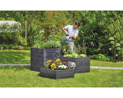 Klassieke verhoogde tuinbak GARANTIA Ergo 110 x 110 x 25 cm