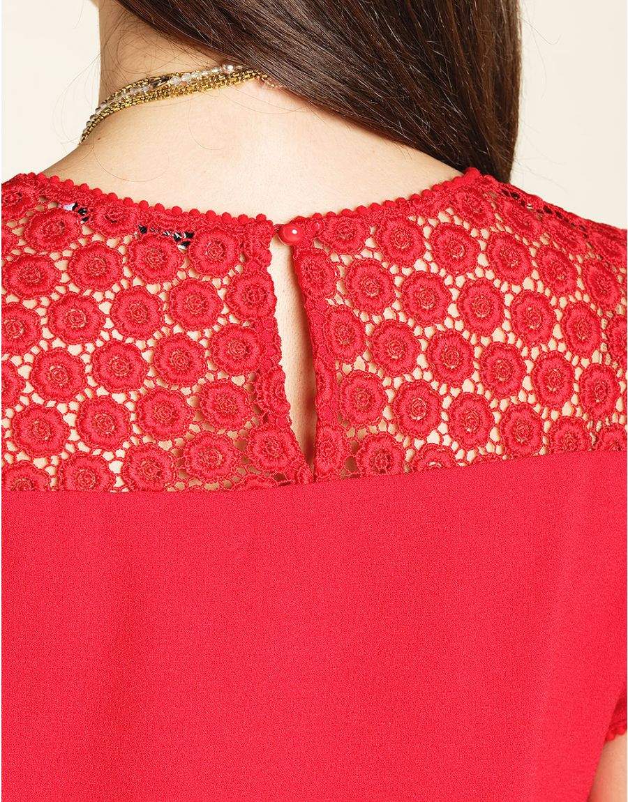 Blouse chic rouge