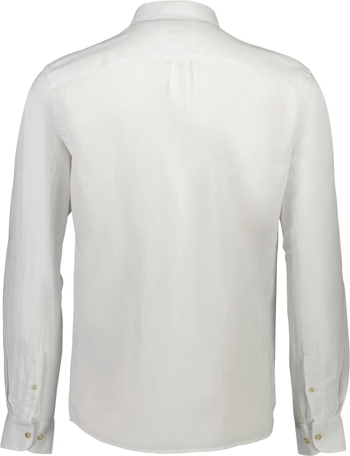 Lindbergh Cotton/linen shirt L/S Hvid