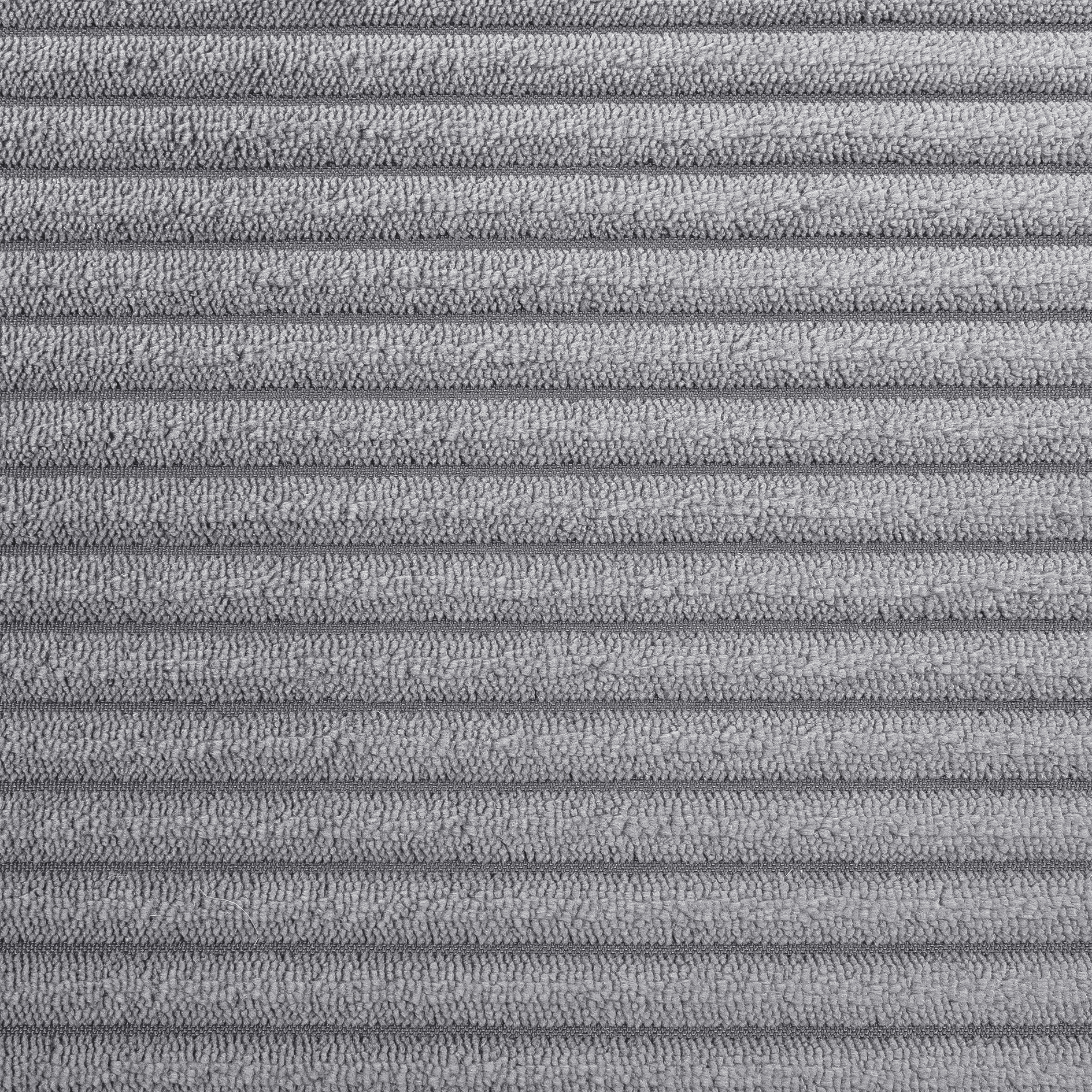 Ecksofa - hellgrau - Cord - Ottomane links