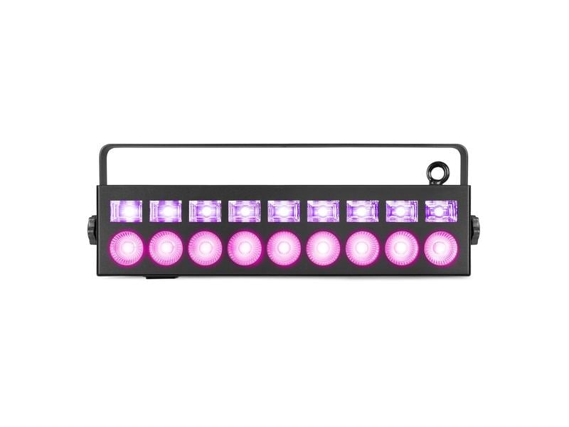 BeamZ LED-Bar LCB99 Kompakte 2-in-1-LED-Leiste mit 9 x 6-W-RGBW-LEDs in Kombination mit 9 x 3-W-UV-LEDs