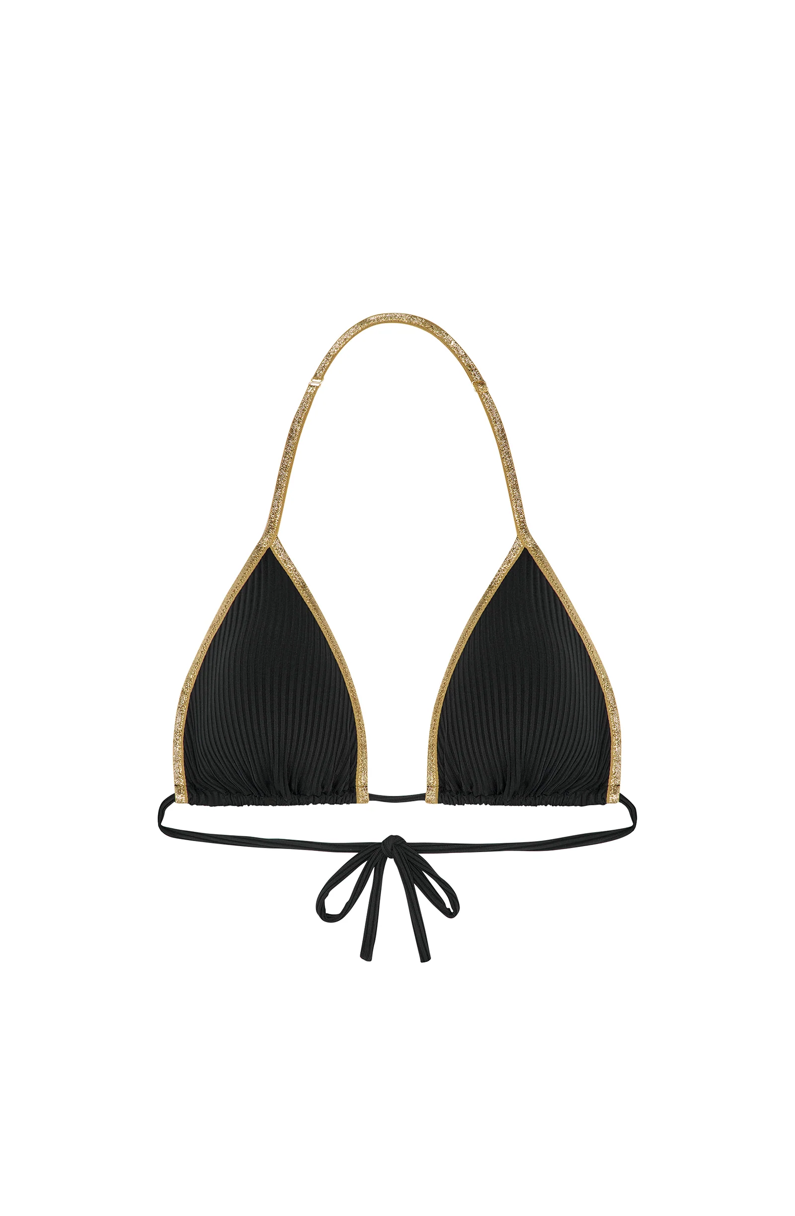 soo Haut de maillot de bain triangle noir avec finition en lurex Noir
