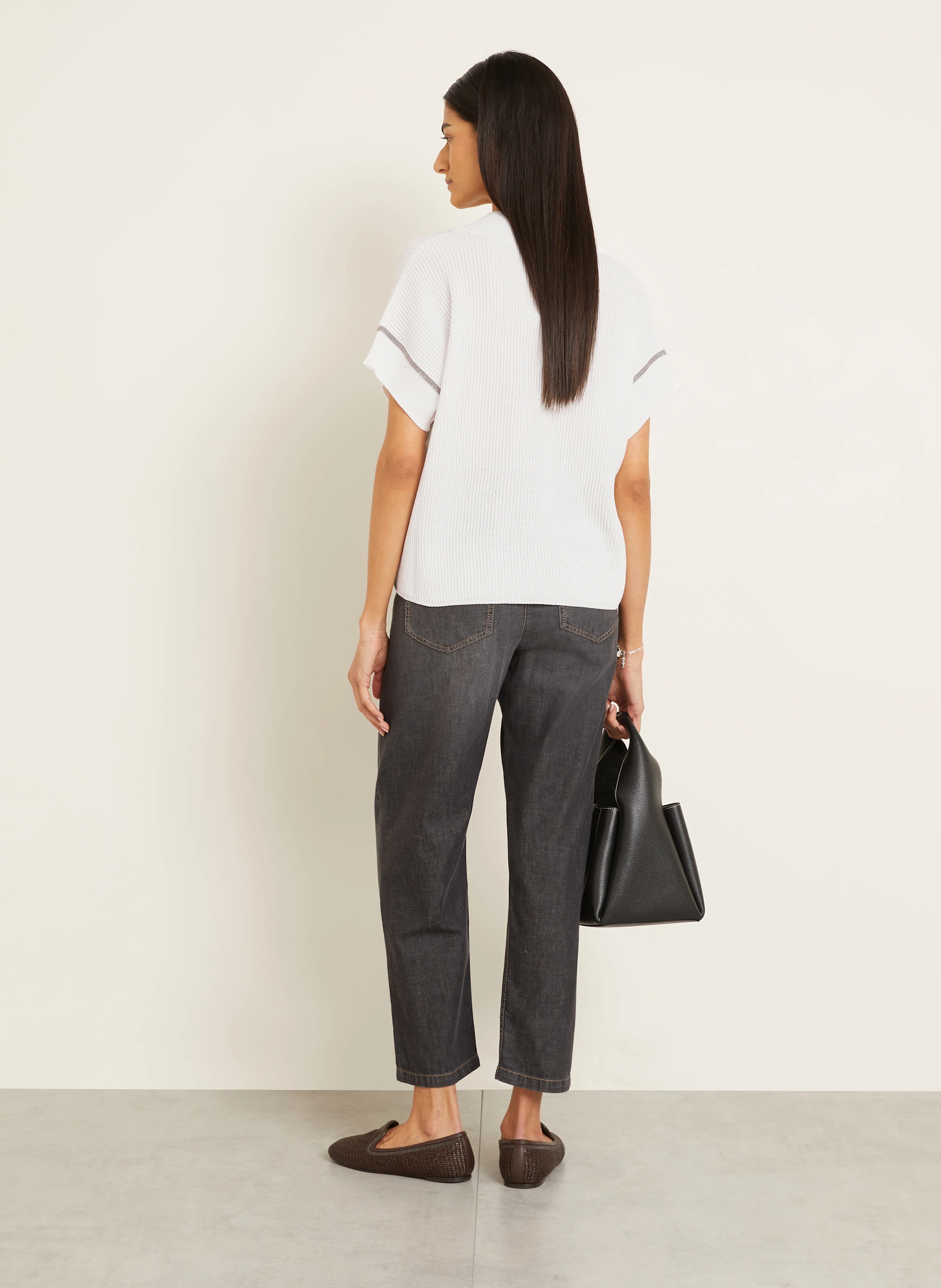 BRUNELLO CUCINELLI Strickshirt mit Schmucksteinen