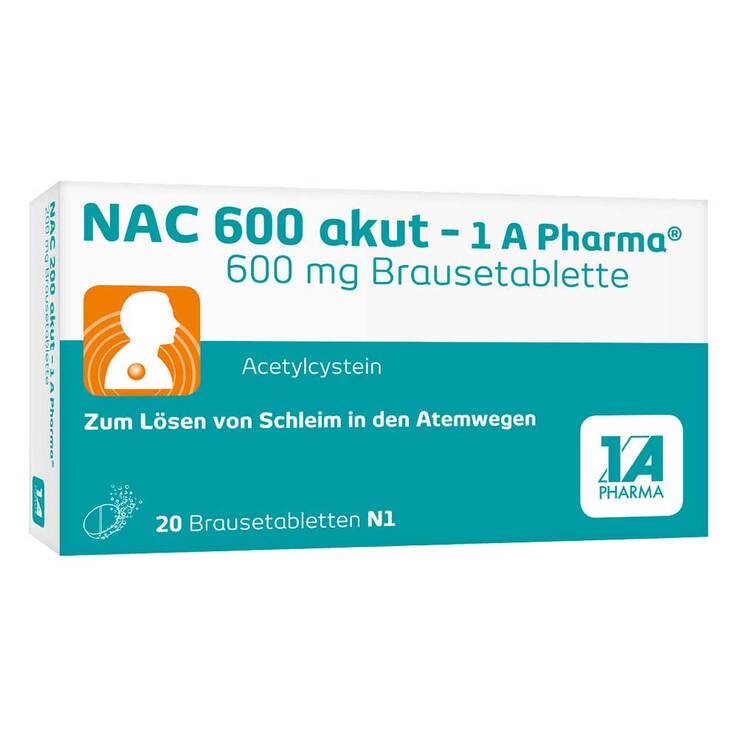 NAC 600 akut 1A Pharma Brausetabletten, 20 St