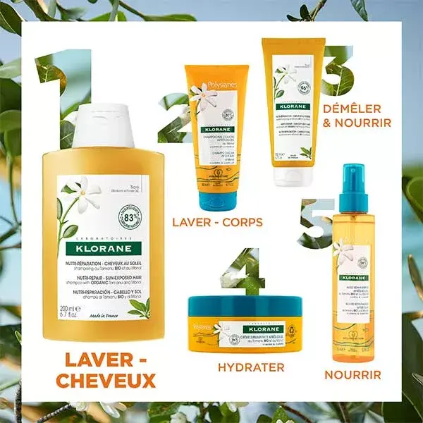 Shampoo Nutritivo Pós-Sol Klorane Monoï & Tamanu 200ml