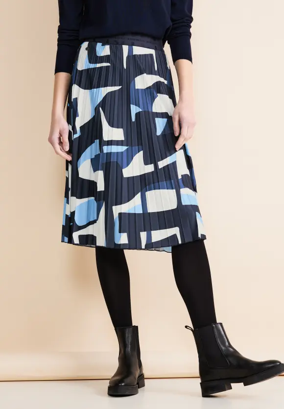 Plissée Printrock - deep blue