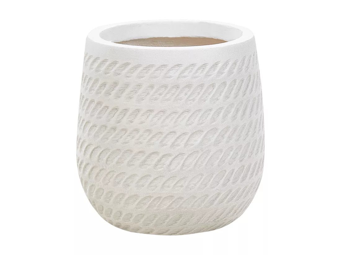 Cache-pot LIVADIA Pierre 19 cm Blanc cassé