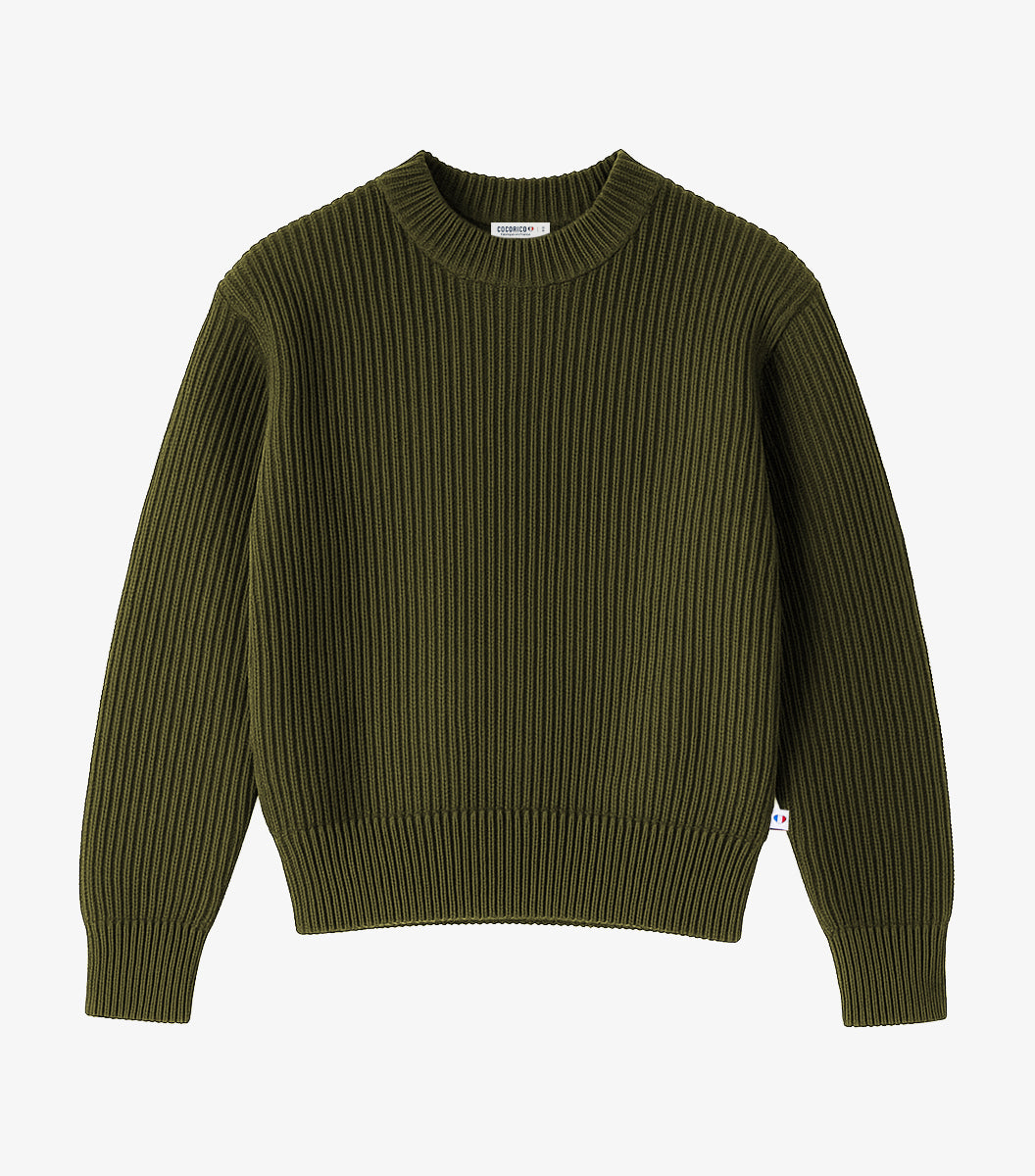 Pull Femme Laine Kaki - Margaux