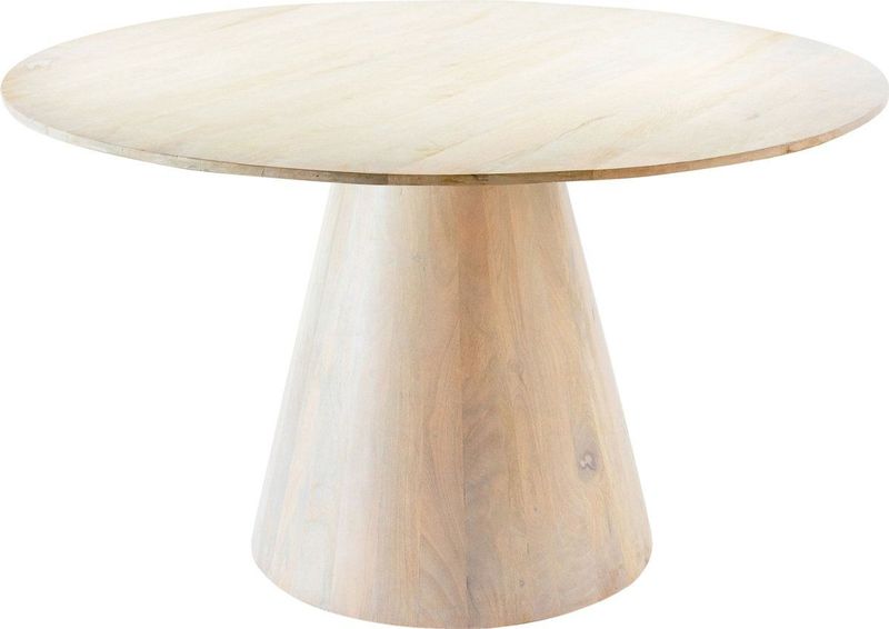 Kick Collection - Eettafel Joe - Ronde - Whitewash - Mangohout - 120cm