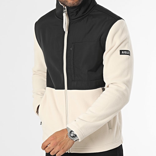 Veste Polaire AN001 Ecru Noir