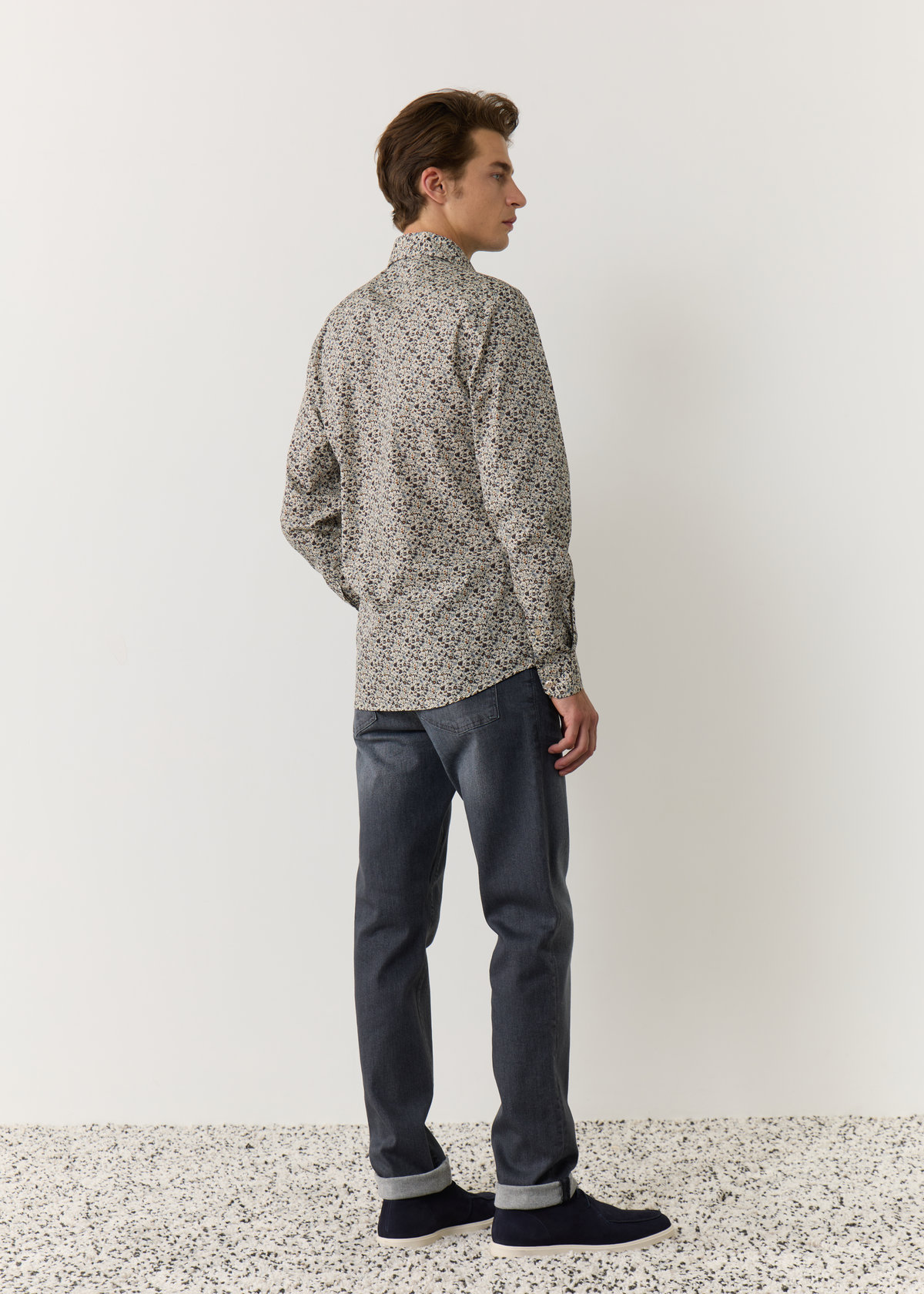 Jean skinny en coton stretch gris