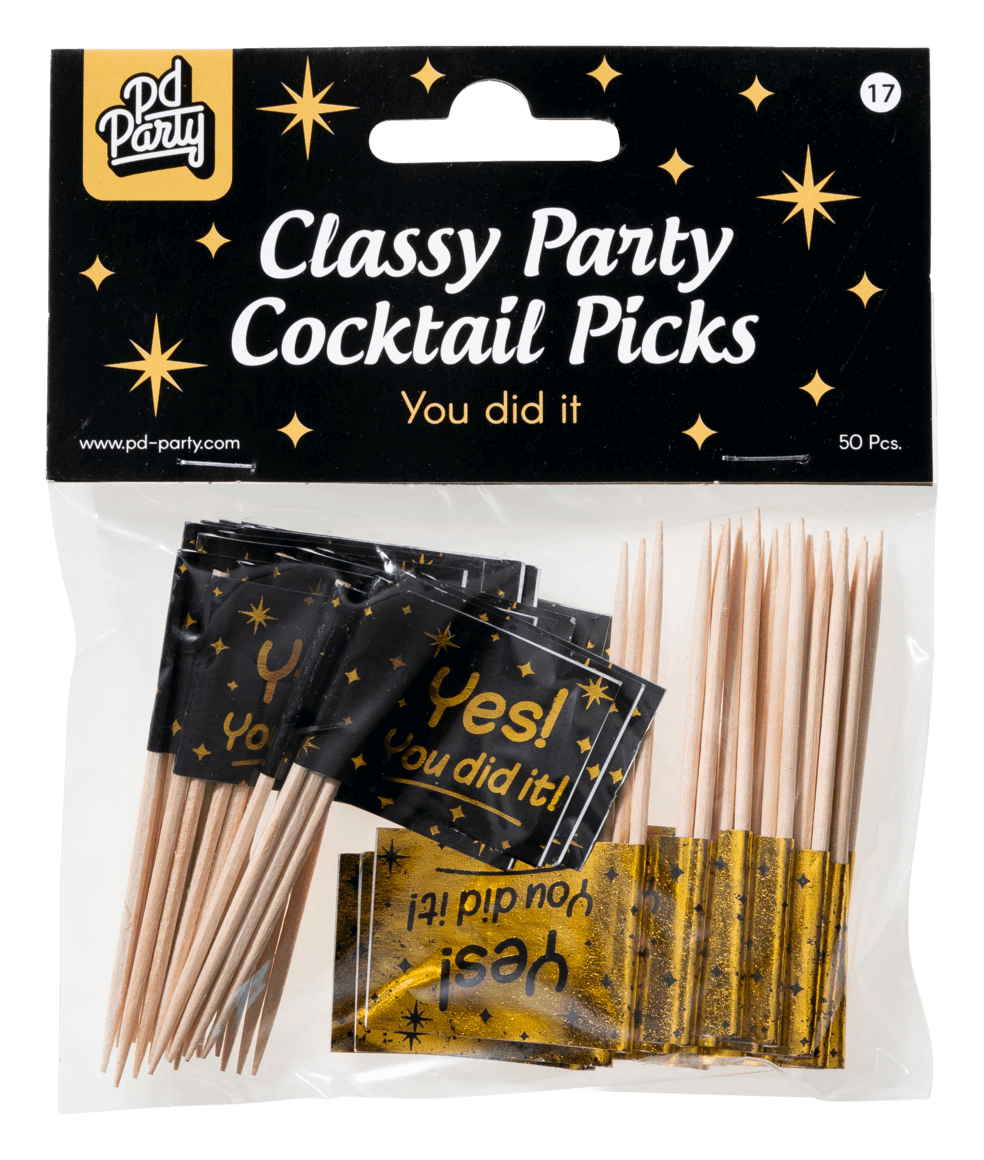 Cocktailprikkers You Did It 6,5cm 50st