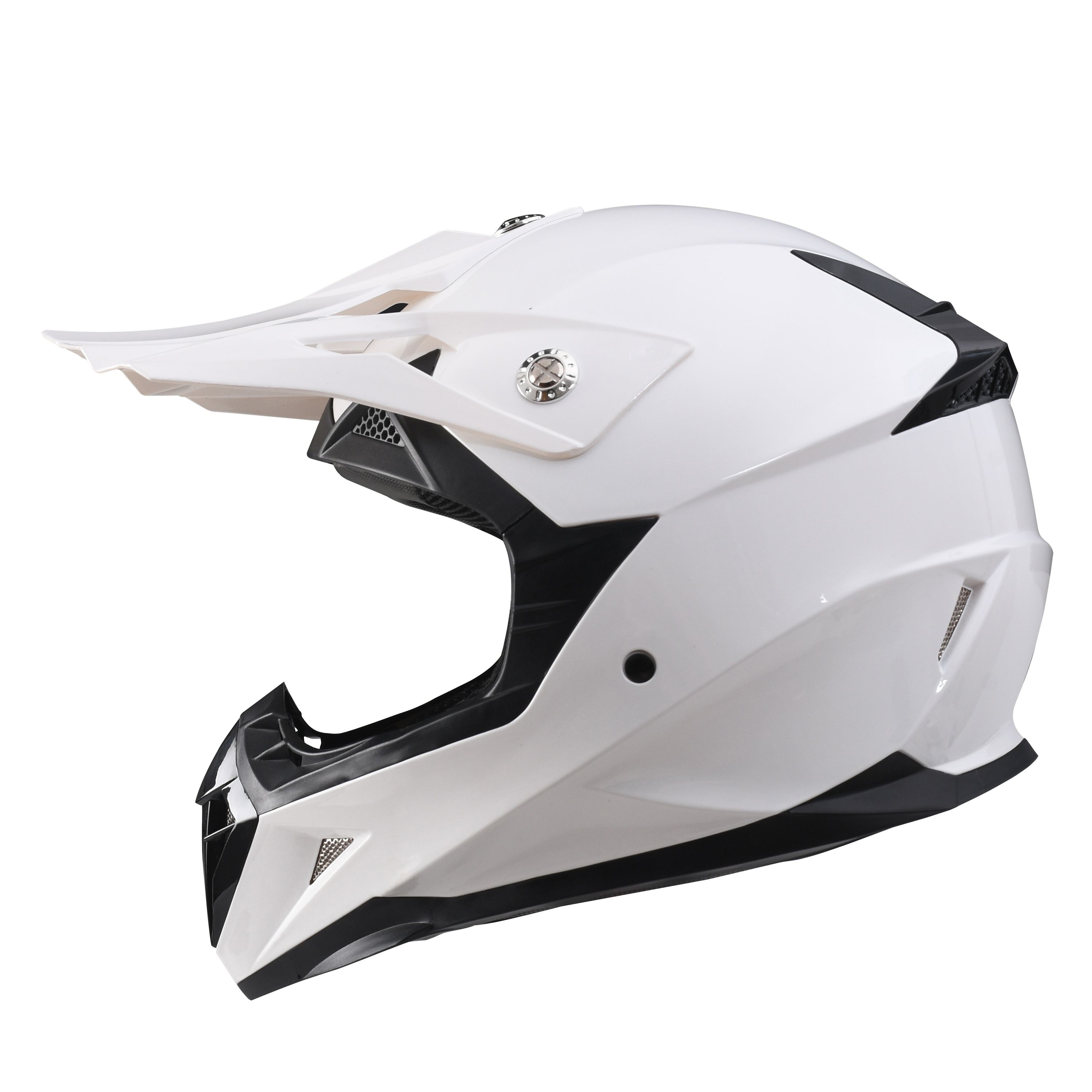 Kinder Mountainbike Motorradhelm Grösse 49/50 weiss