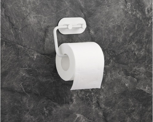 form&style zelfklevende toiletrolhouder, rond, mat wit