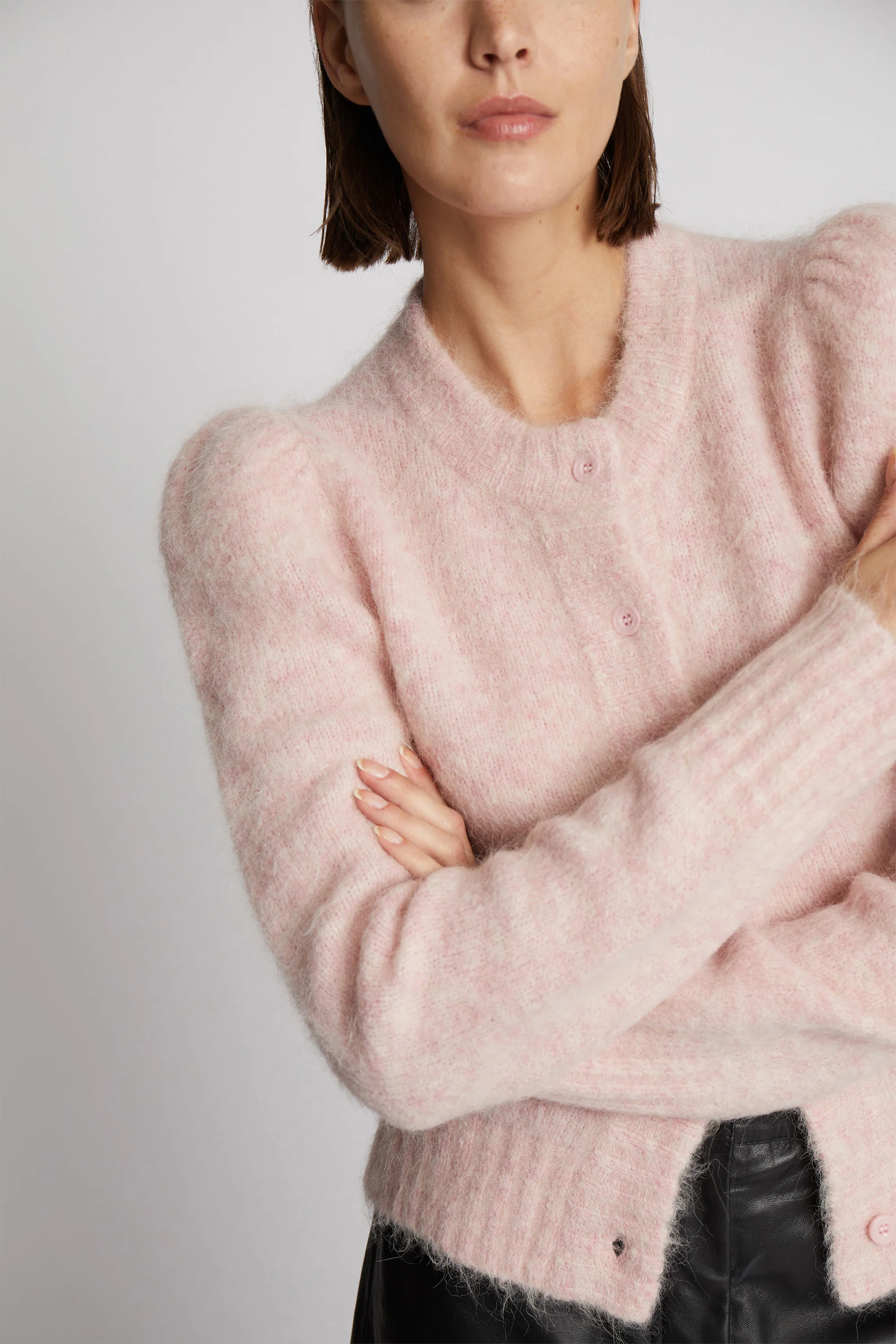 MUNTHE  Ovilla strikket uldcardigan - Rose